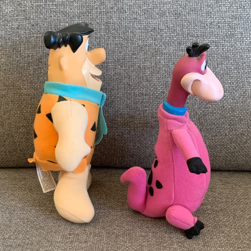 1994 The Flintstones Fred and Dino 9” Days Inn Travel Buddies Plush Toys - Picture 4 of 5